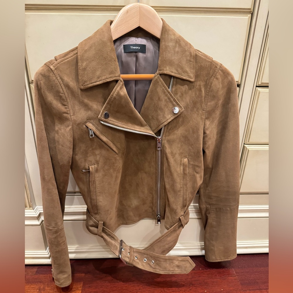 Theory suede moto jacket